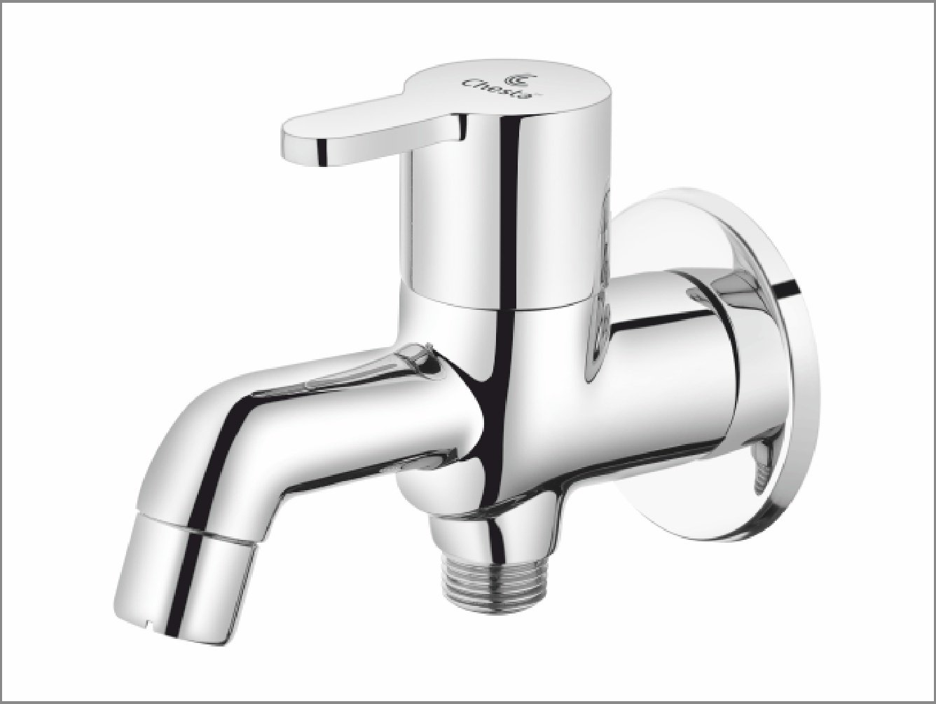 AK - 1005 - 2 in 1 Bib Cock with Wall Flange at Chesta Bath Fitting