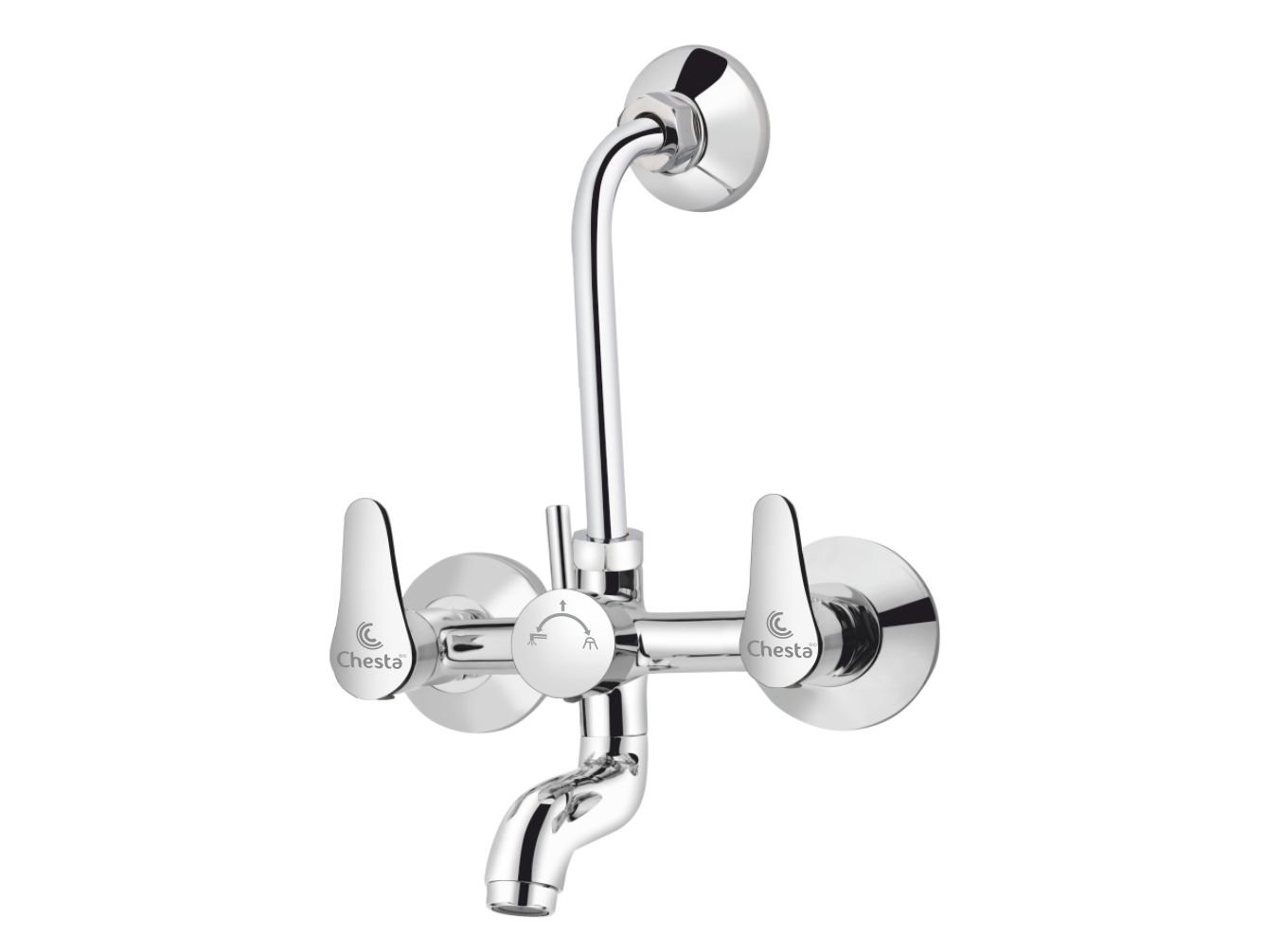 ID - 1019 - Wall Mixer 2 in 1 with L Bend at Chesta Bath Fittings