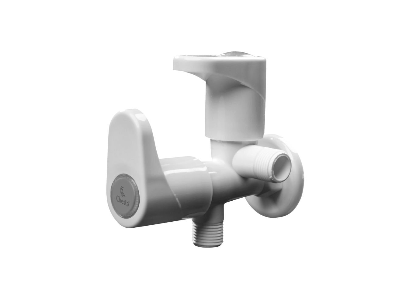 SK-1015 - 2 in 1 Angle Cock With Wall Flange- Chesta Bath Fittings